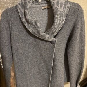 Chico's Elegant Gray Cowl Neck Sweater